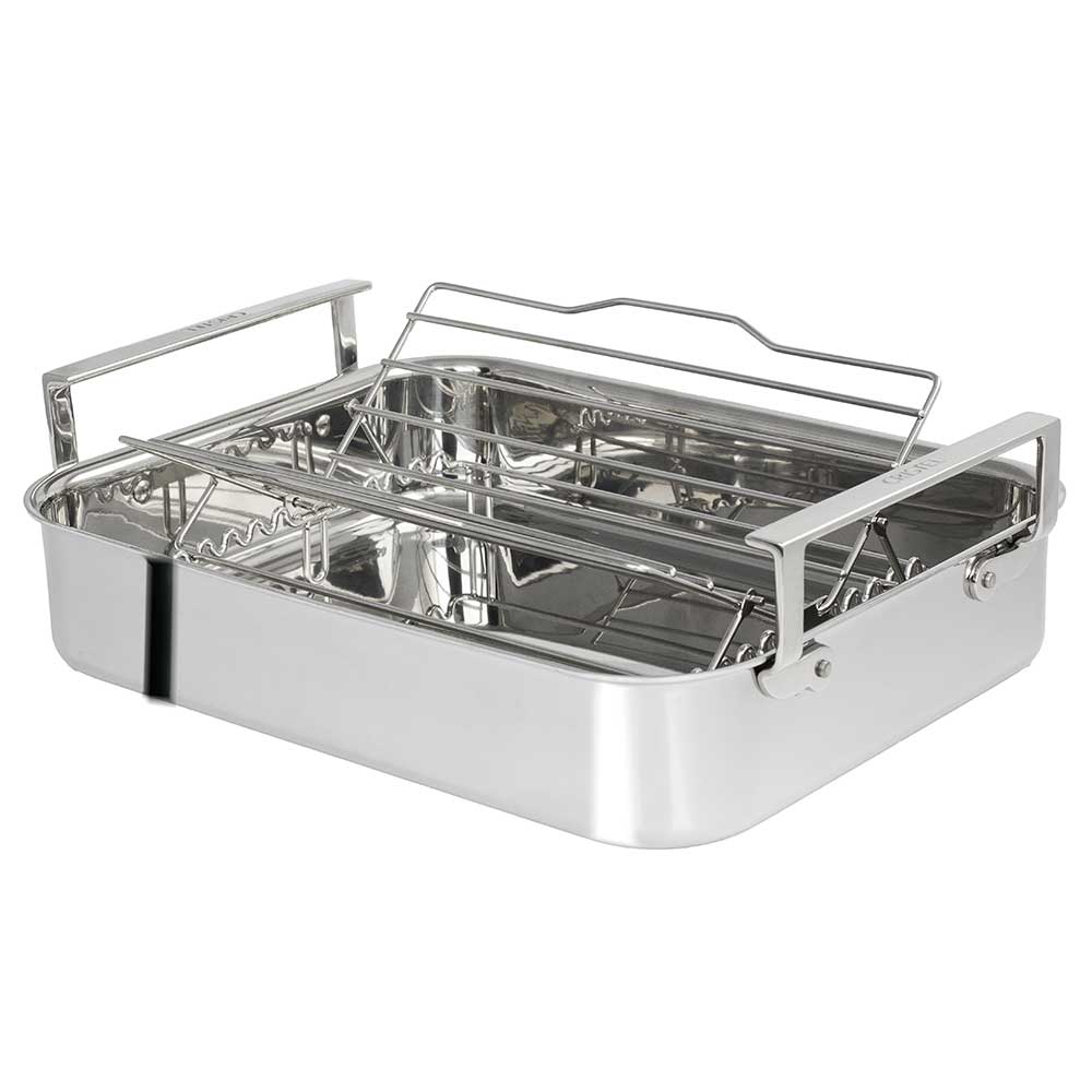Plat à Four Inox 40 cm avec accessoires - CRISTEL