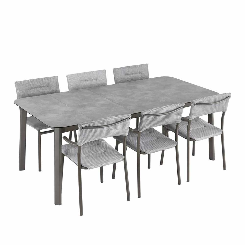 Ensemble table extensible et 6 fauteuils de jardin - LAFUMA