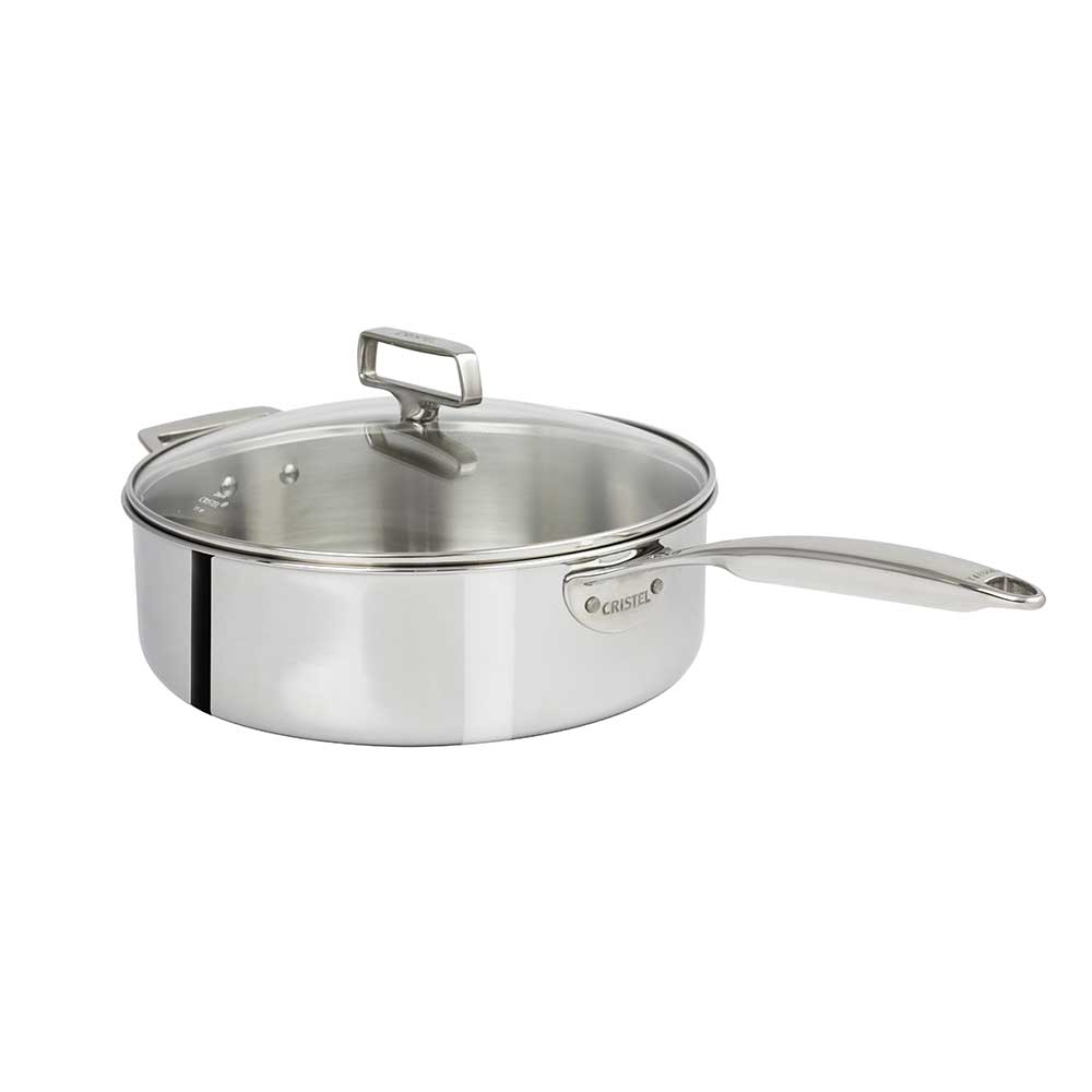 Sauteuse Inox Castel'Pro couvercle 28cm - CRISTEL