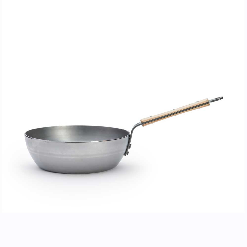 Sauteuse paysanne en acier MINERAL B BOIS 24 cm - DE BUYER pas cher