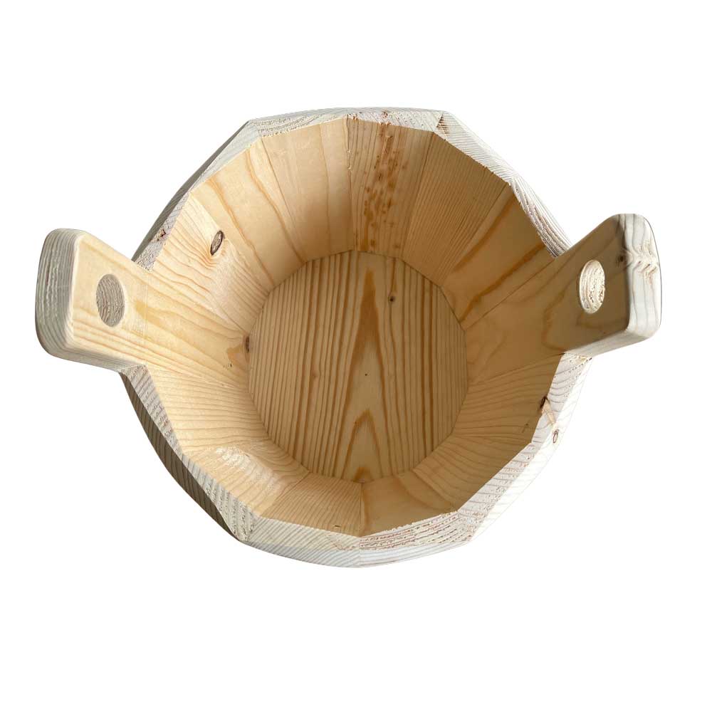 Seille Patatière en bois - Le Comptoir de France vue de l'intérieur