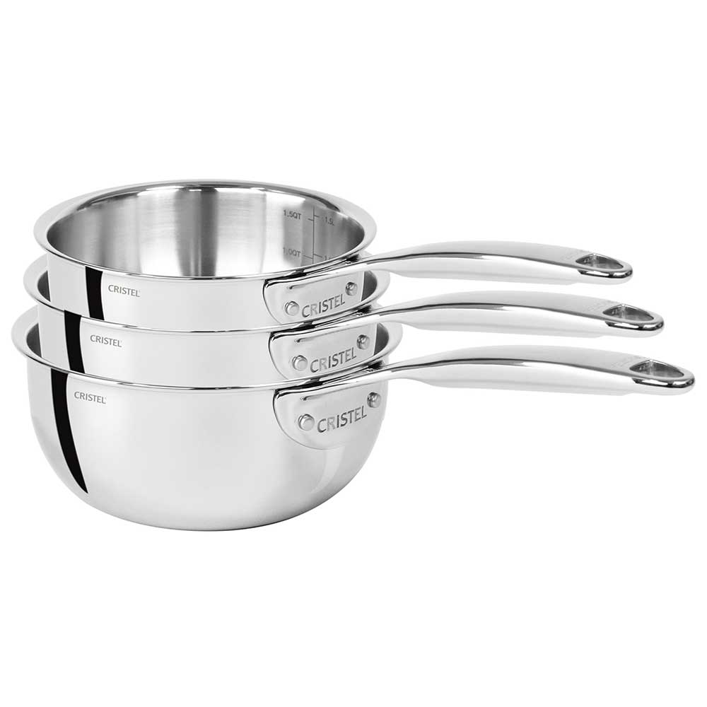 Série de 3 Casseroles CASTEL'PRO Inox - CRISTEL