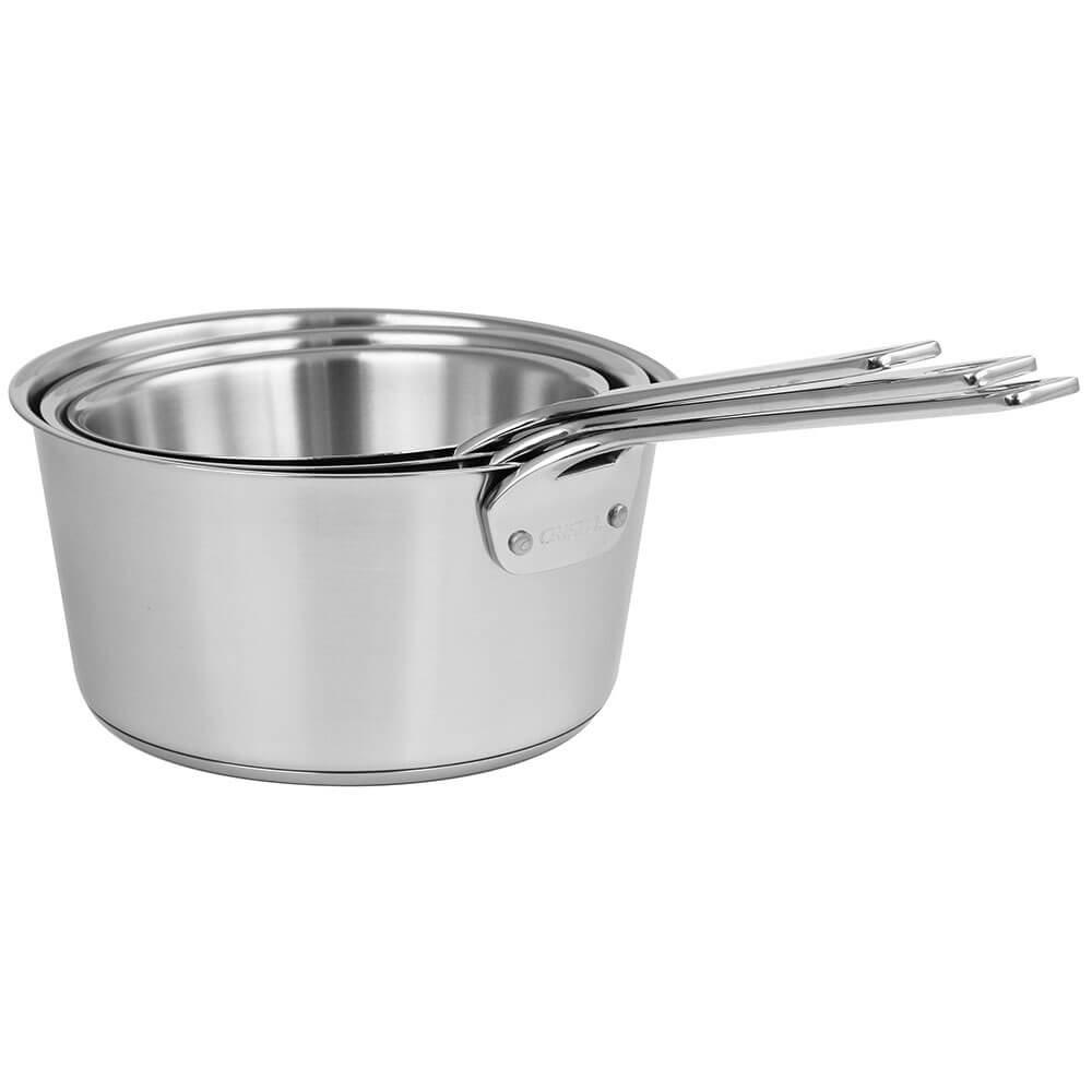 Série 3 Casseroles Inox Brossé 1826 CRISTEL