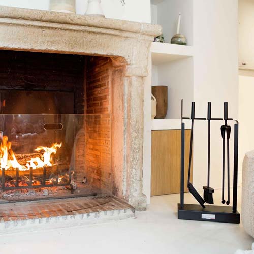 Serviteur Polar Plus Noir - LE MARQUIER acier feu flamme cheminée poêle