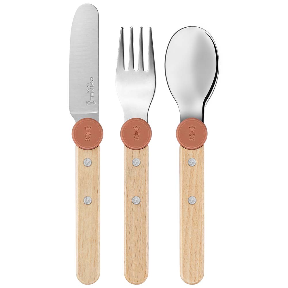 Set de couverts pour enfant - Le Petit Gourmet - OPINEL corail dès 6 mois à 7 ans