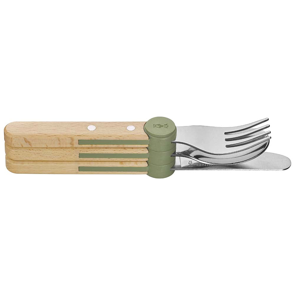 Set de couverts pour enfant - Le Petit Gourmet - OPINEL vert olive