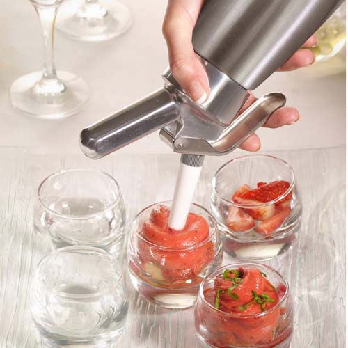 Siphon aluminium 0,5 L - GOBEL pâtisserie chantilly espuma sauce soupe