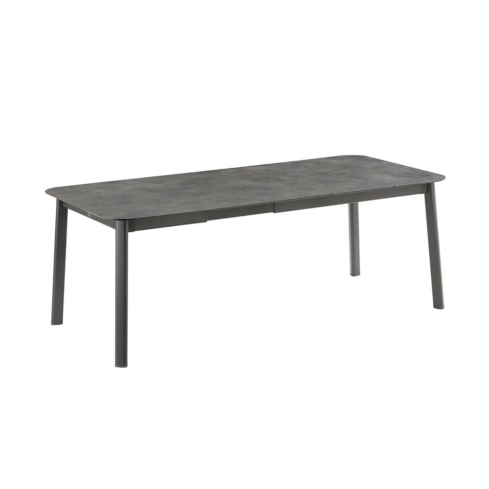 Table extensible HPL pour l'extérieur 6 à 8 personnes - Oron – LAFUMA gris foncé fusain
