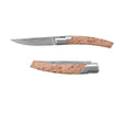 Couteau pliant Le Thiers Pirou 12cm Bouleau avec Etui en cuir OFFERT - GOYON-CHAZEAU