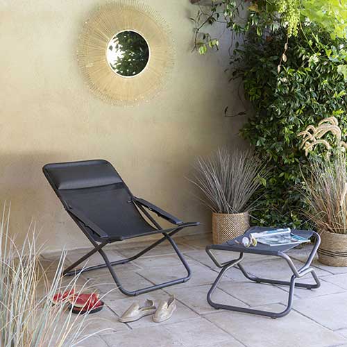 Tabouret/repose-pied pliant NEXT toile Batyline DUO - LAFUMA duo incontournable