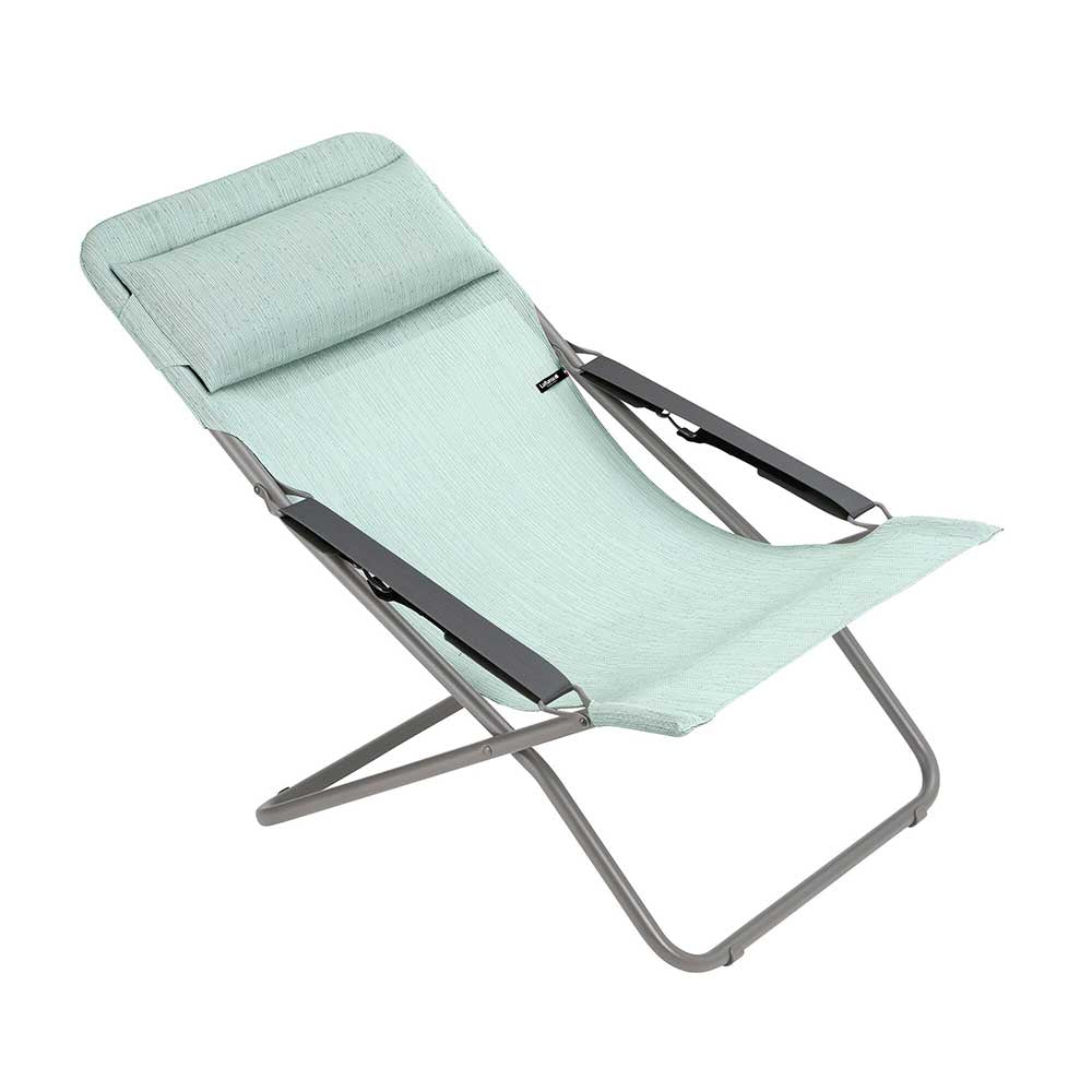 Chaise longue pliante bain de soleil TRANSABED toile Batyline DUO - LAFUMA mistral