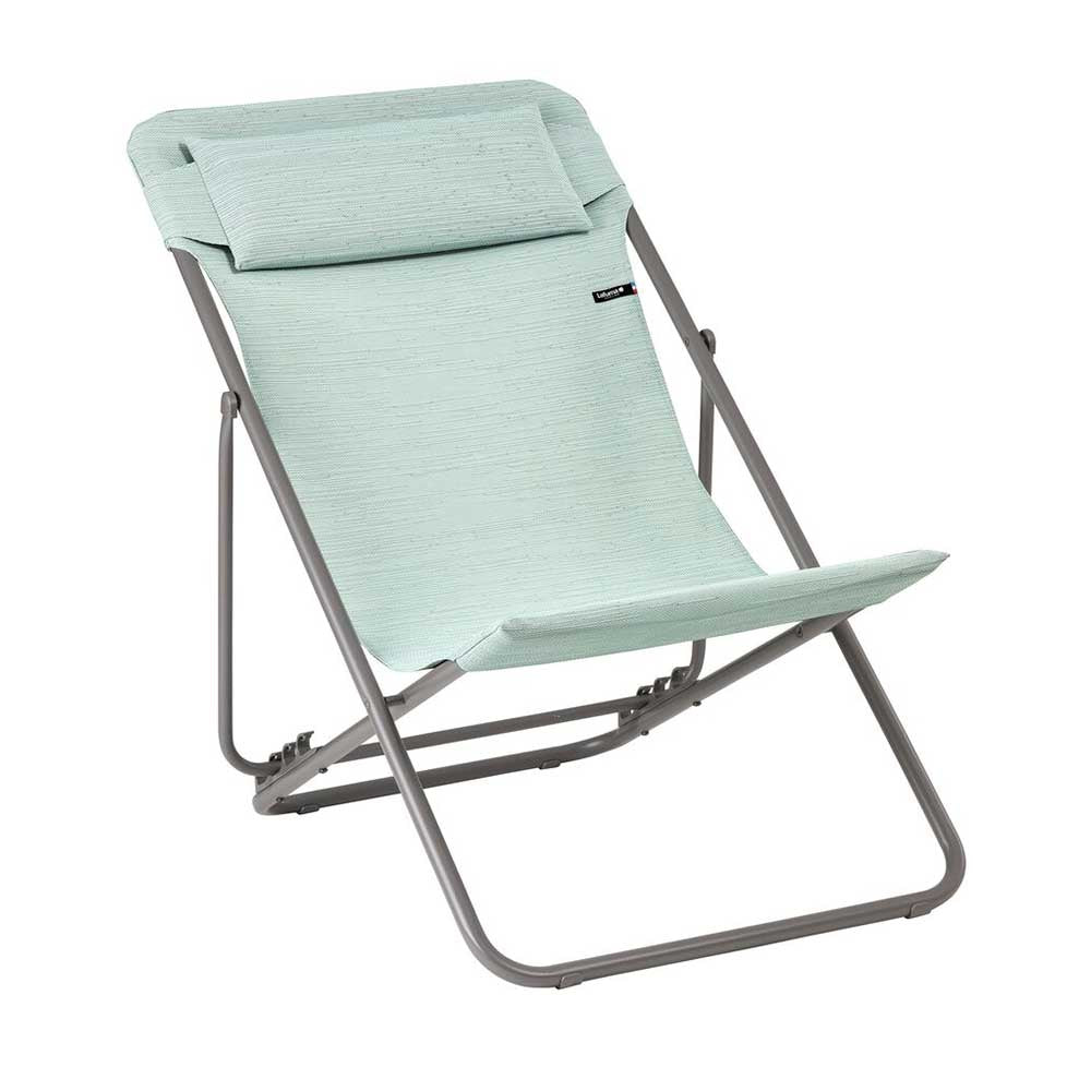 Chaise longue pliante compacte MAXI TRANSAT + toile Batyline DUO - LAFUMA mistral