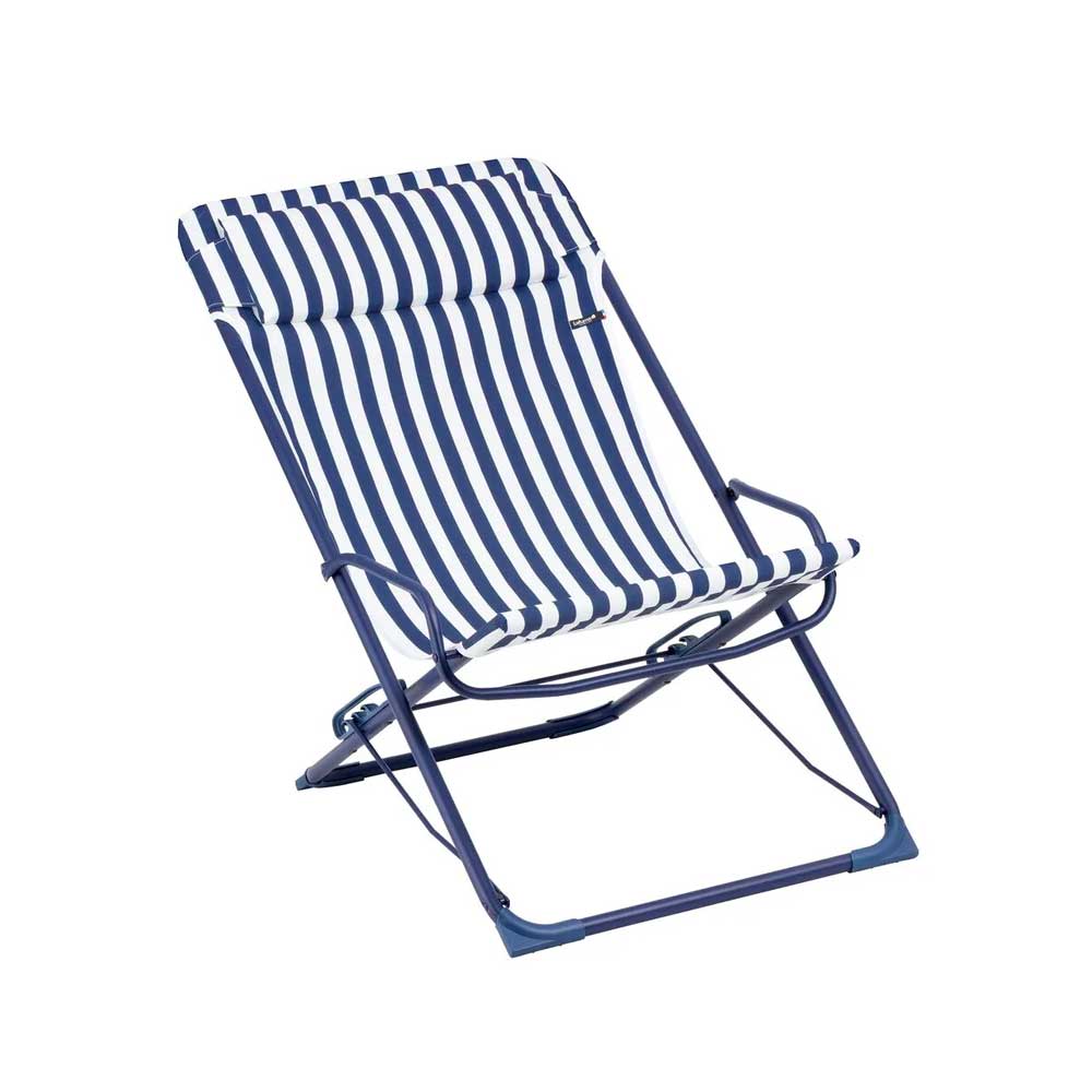 Transat jardin oscillant rayures Transaswing Airlon LAFUMA bleu indigo