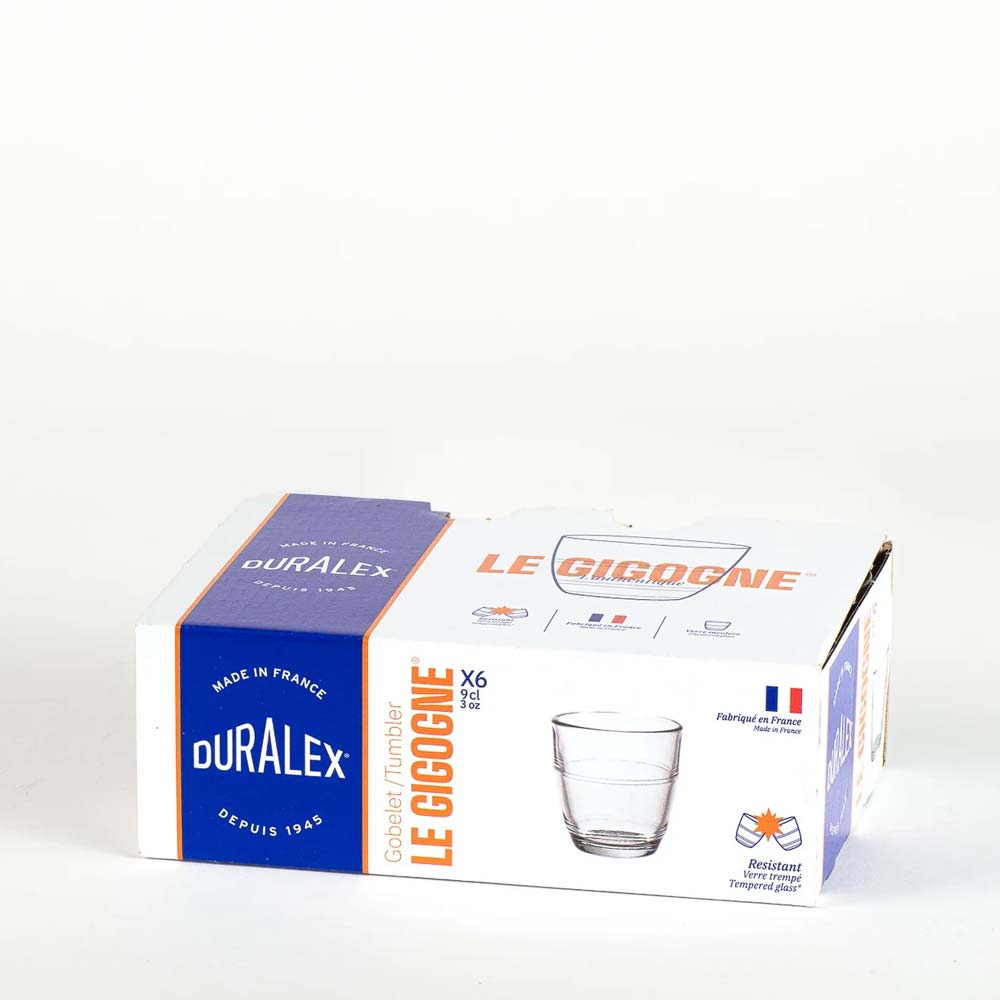 Lot de 6 verres transparent 9 cl - GIGOGNE - DURALEX design iconique
