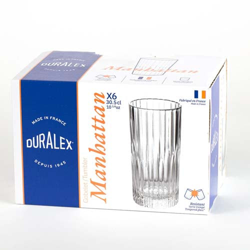 Lot de 6 verres transparent Cocktail - MANHATTAN - DURALEX résiste aux chocs