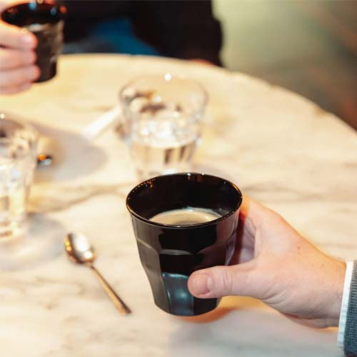 Lot de 6 verres noir 9 cl - PICARDIE - DURALEX verre trempé résistant aux chocs