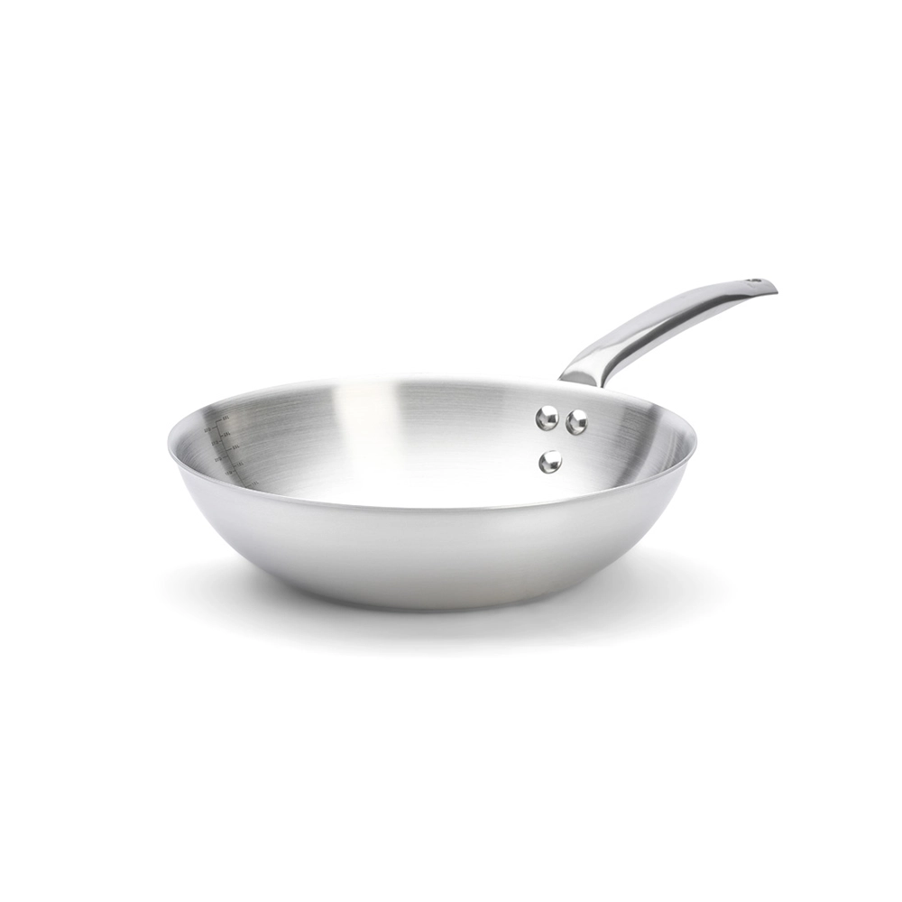Wok en inox ALCHIMY 28 cm DE BUYER avec poignée fixe