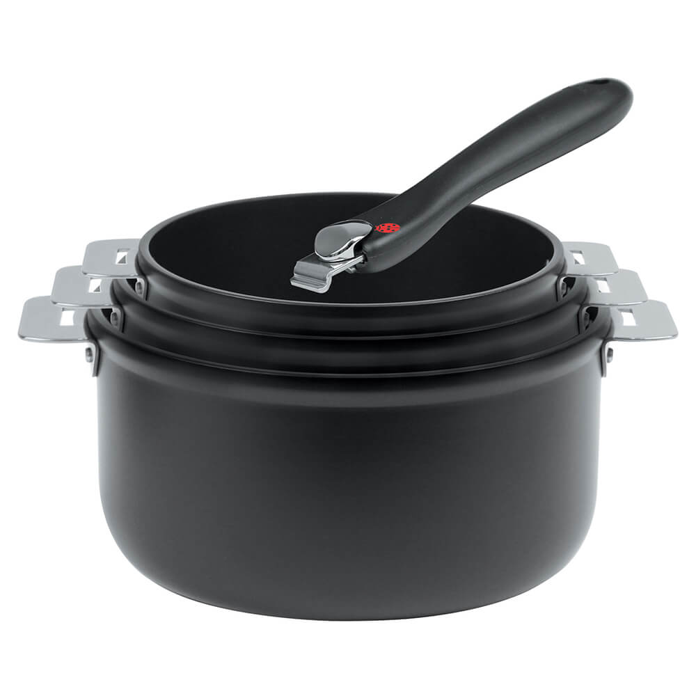 Série de 3 Casseroles Ultralu à poignée amovible Cookway avec 1 poignée OFFERTE - CRISTEL