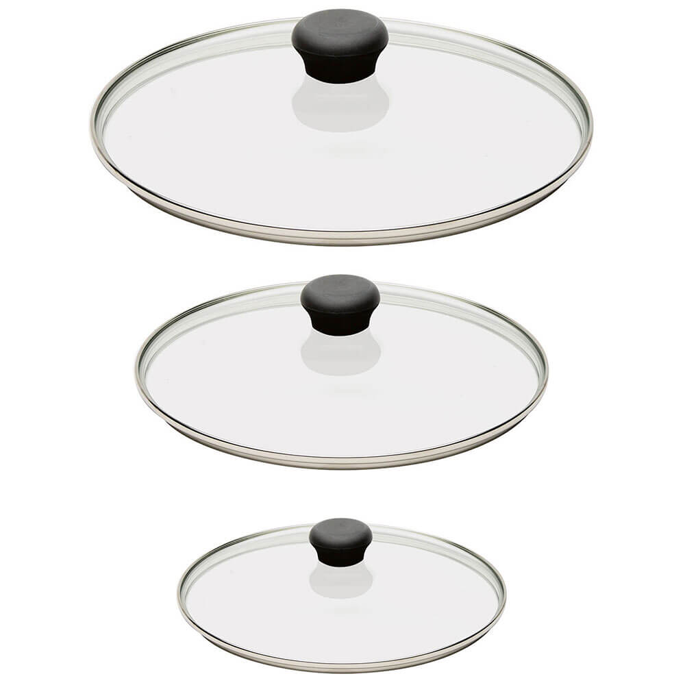 Ensemble de 3 Couvercles en verre bombé Cookway - CRISTEL