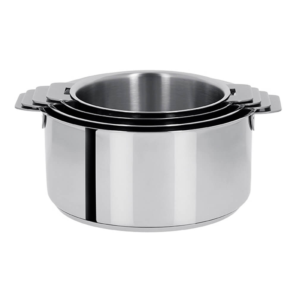 Série de 4 Casseroles Mutine Cristel poignée amovible