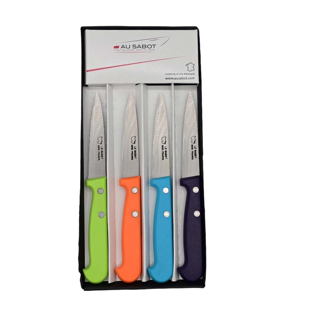 Coffret de 4 couteaux office couleur Au Sabot
