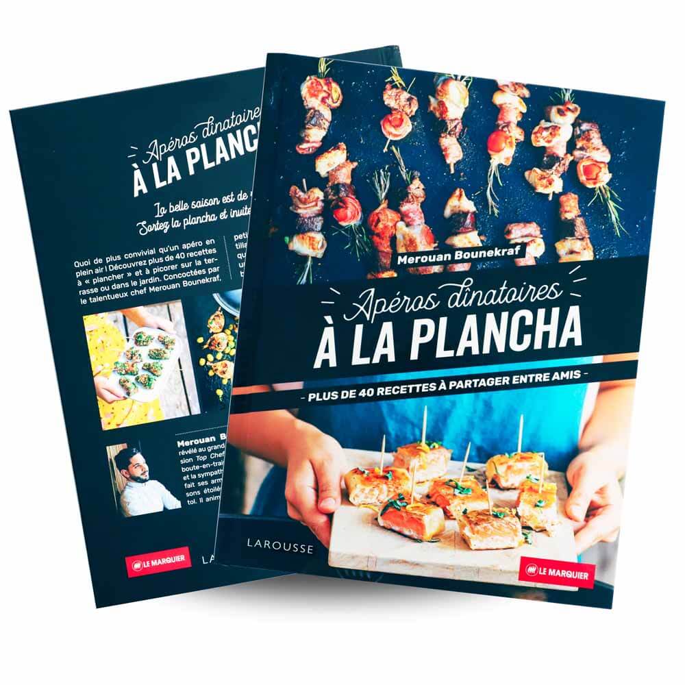 Livre Apéros dînatoires à la plancha LAROUSSE - LE MARQUIER