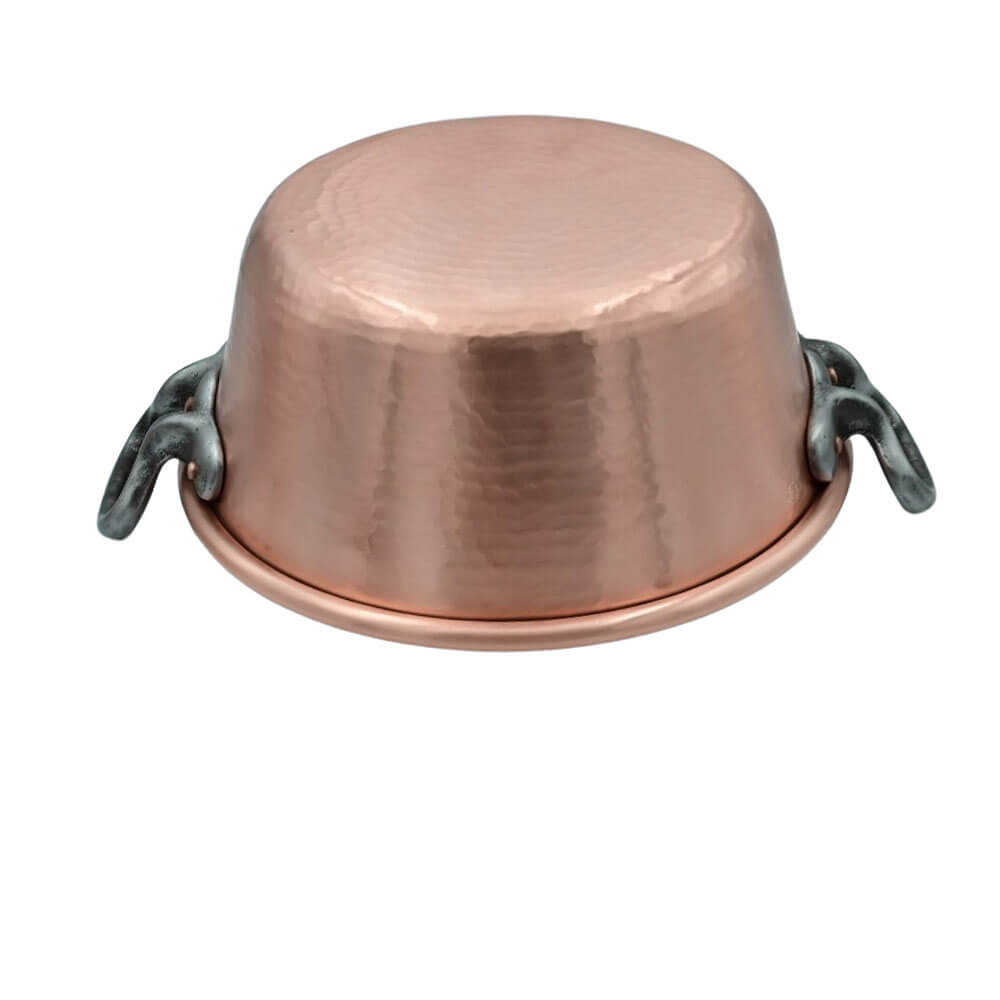 Vue du dessous de la Bassine Confiture Cuivre 38cm - ATELIER DU CUIVRE