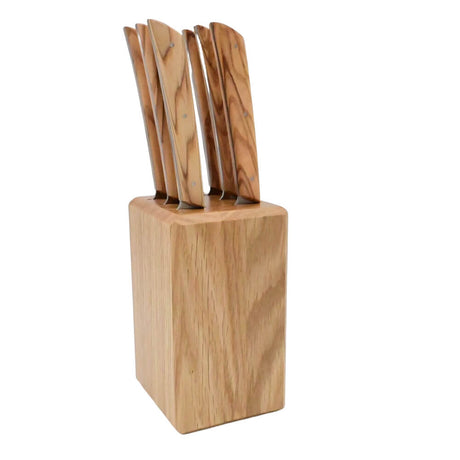Bloc de Table 6 couteaux Epure Olivier - Au Sabot