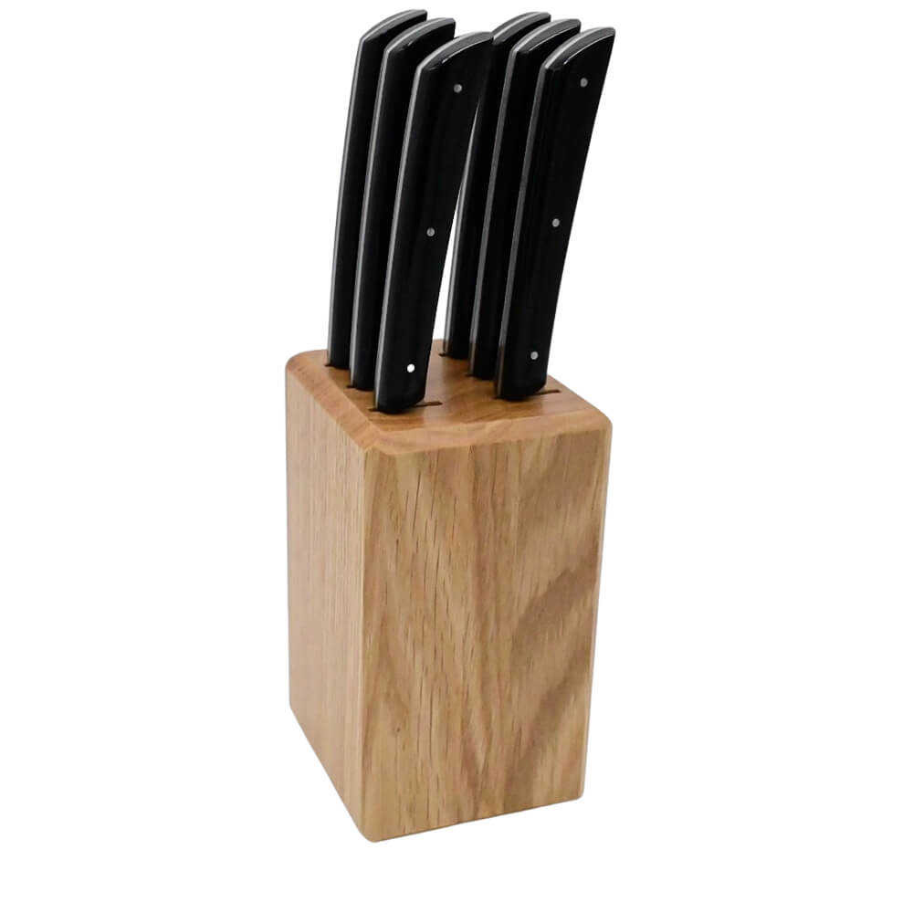 Bloc de Table 6 couteaux Epure Noir - Au Sabot