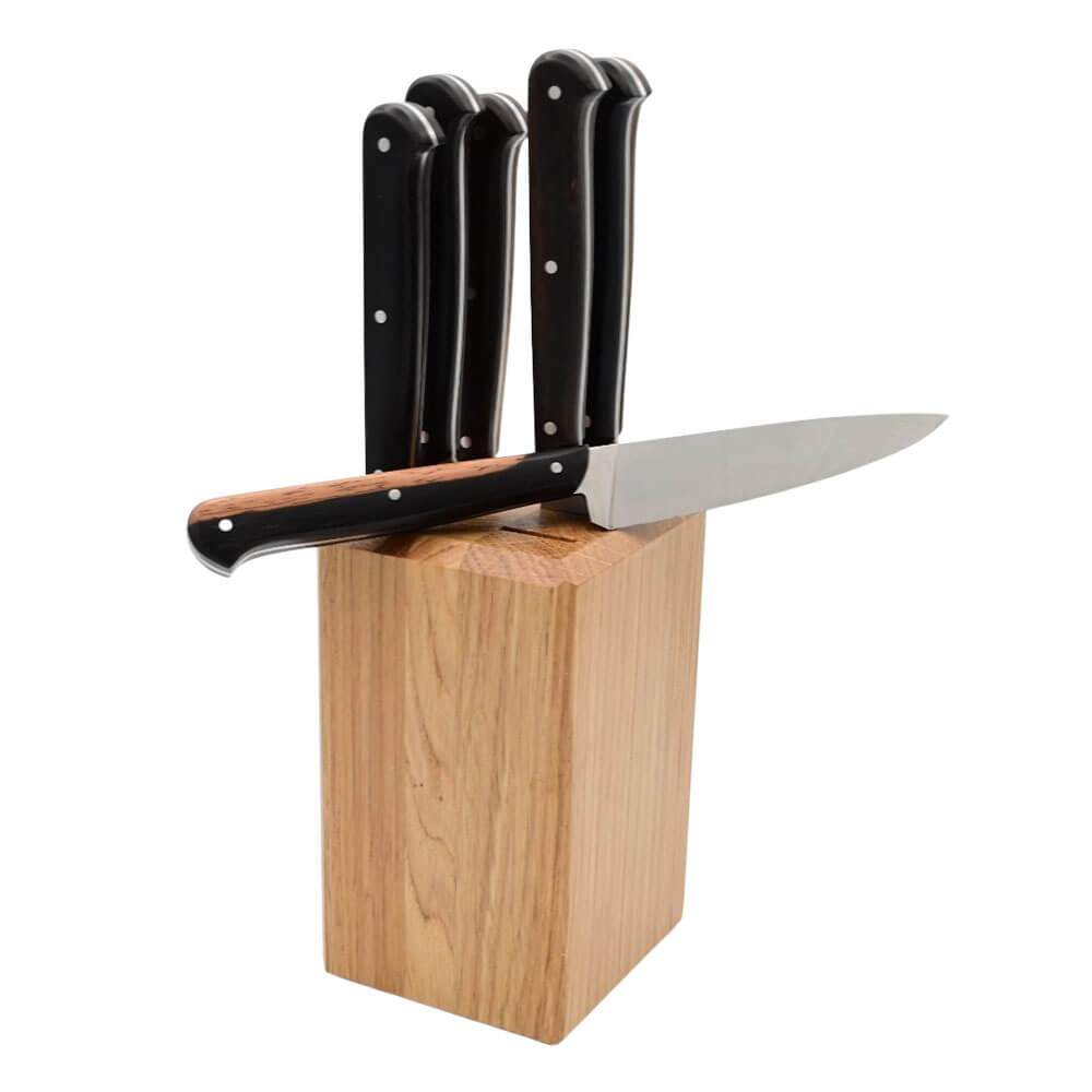 Set de 6 couteaux Le P'TIT TRADI Grenadille avec détails sur le manche - GOYON-CHAZEAU