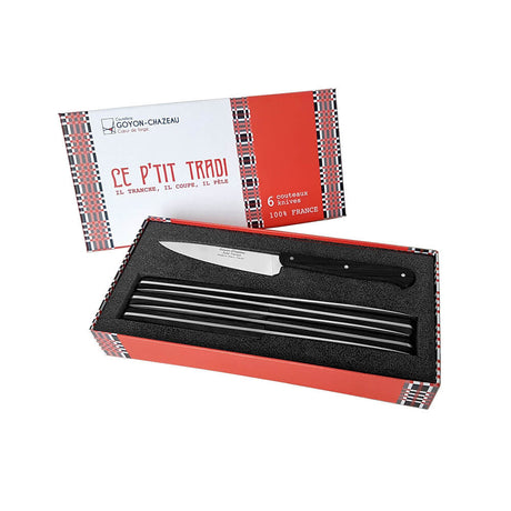 Coffret de 6 couteaux Le P'TIT TRADI Ebène - GOYON-CHAZEAU