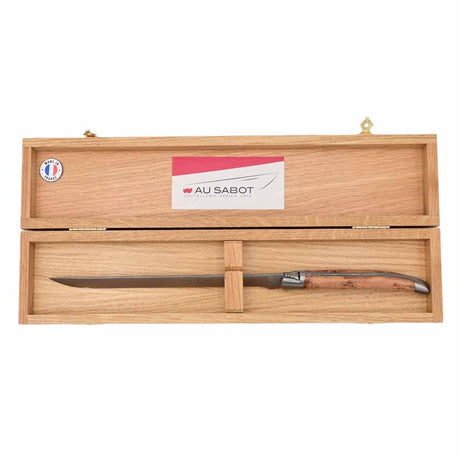 Coffret Couteau Laguiole pour Foie Gras Manche Genévrier - Au Sabot