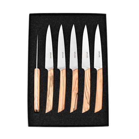 Coffret 6 couteaux Epure Manche Olivier - Au Sabot