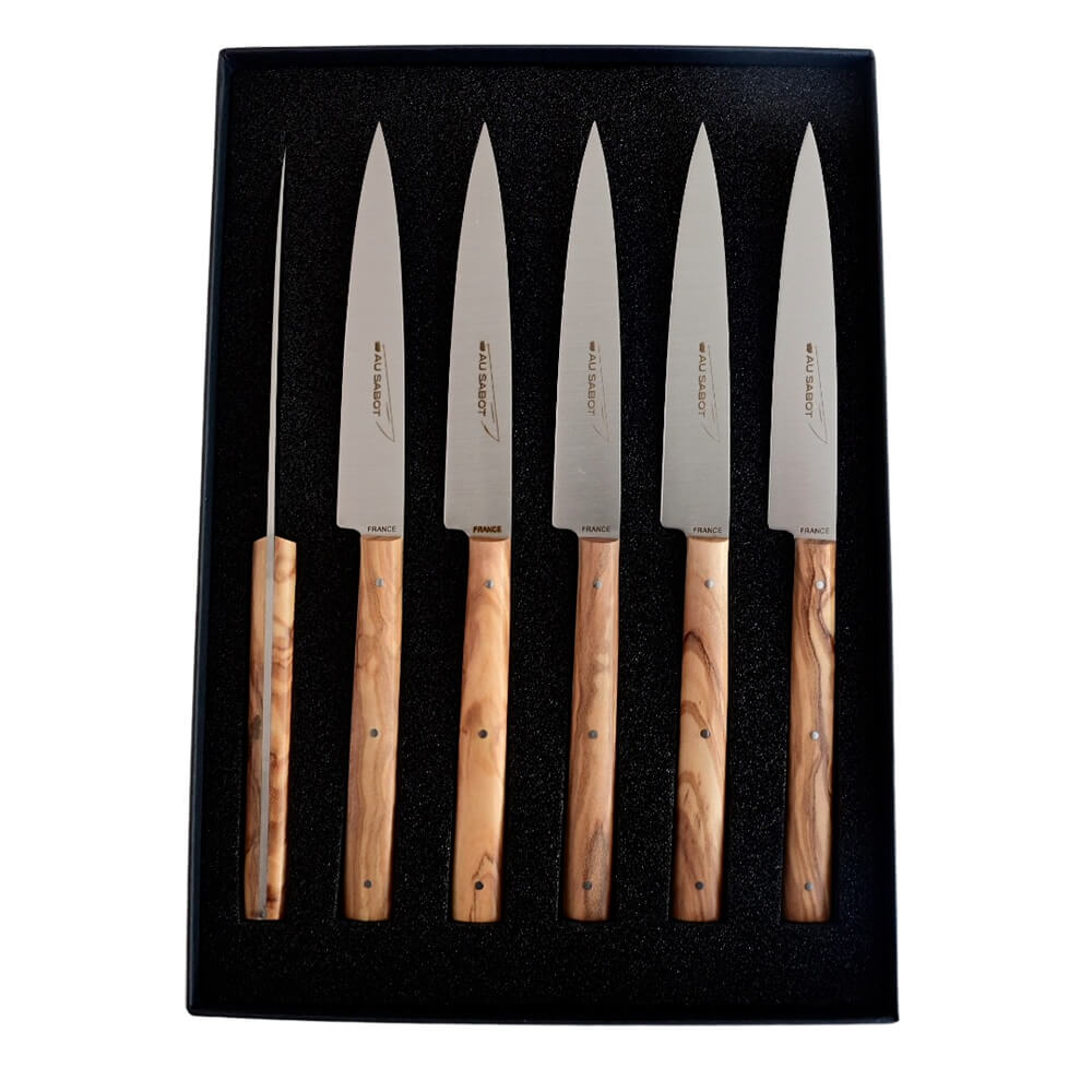 Coffret 6 couteaux Sakura Manche Olivier - Au Sabot