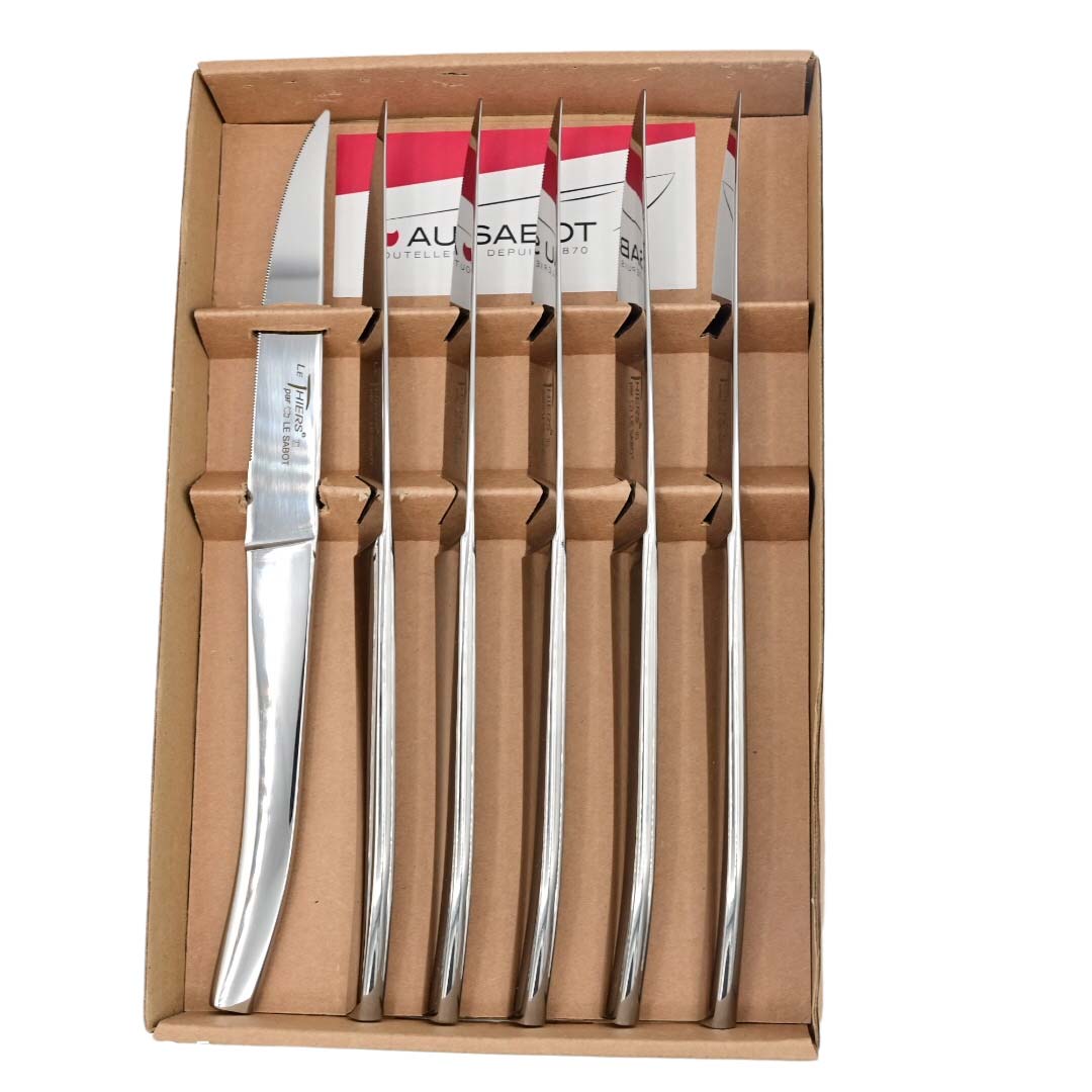 Coffret de 6 couteaux Le Thiers Acier brillant - Au Sabot