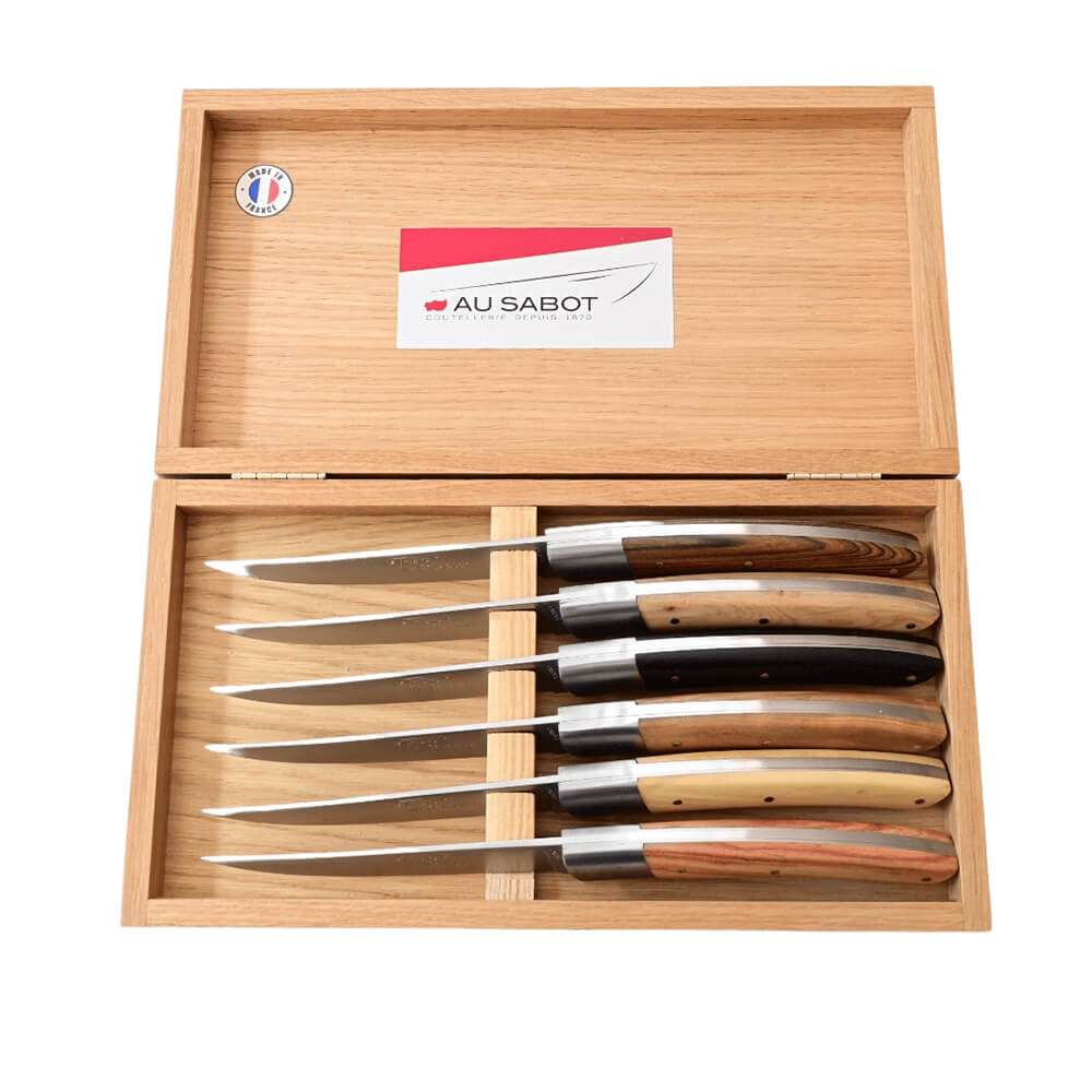 Coffret 6 couteaux Le Thiers Manches Panachés - Au Sabot