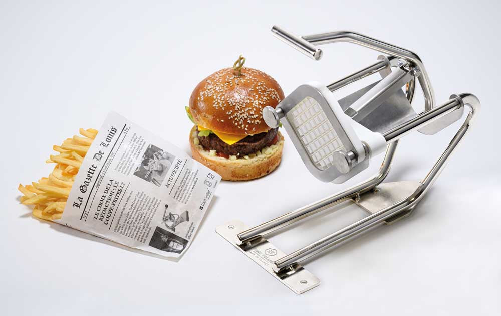 Coupe-Frites Compact Pro Louis Tellier présenté avec nourriture