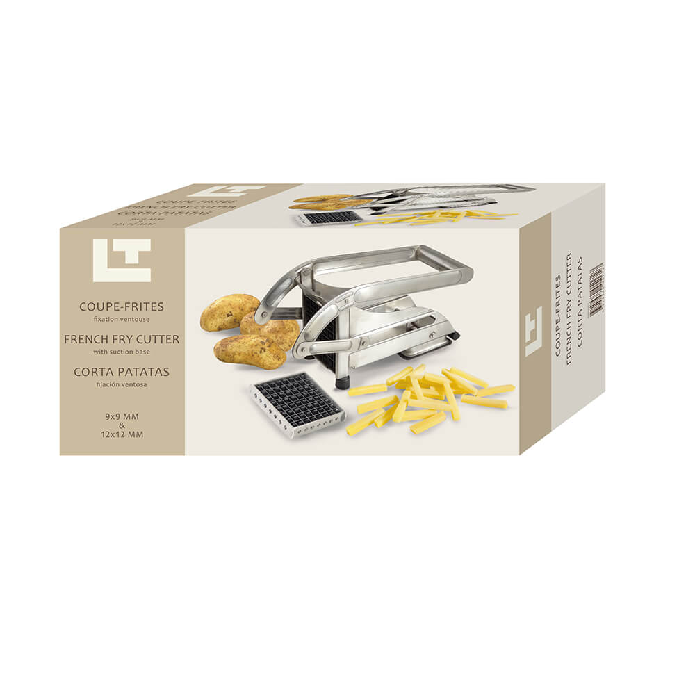 Boite du coupe-frites ménager inox sur ventouse 2 couteaux - Louis Tellier