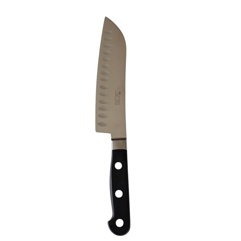 Couteau Santoku Alvéolé Forgé Noir - Au Sabot