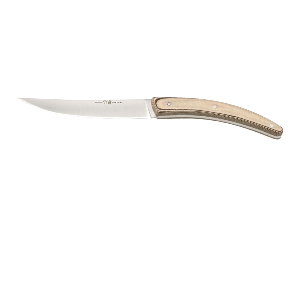 couteau Styl'Ver Plein Manche Paperstone Beige Sable - GOYON-CHAZEAU