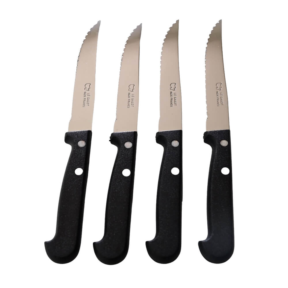 Couteaux à Steak avec Manches Noirs - Au Sabot