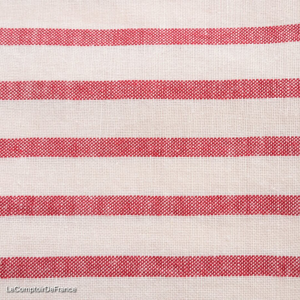 Détail de la nappe marinière rouge - Charvet Editions