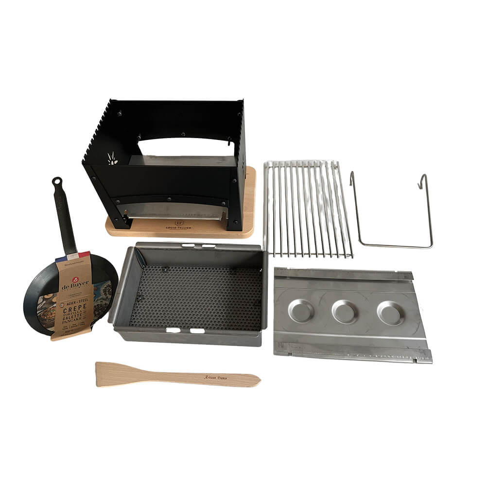 Ensemble Braséro avec kit reblochade "Edelweiss" Poêle OFFERTE- Louis Tellier