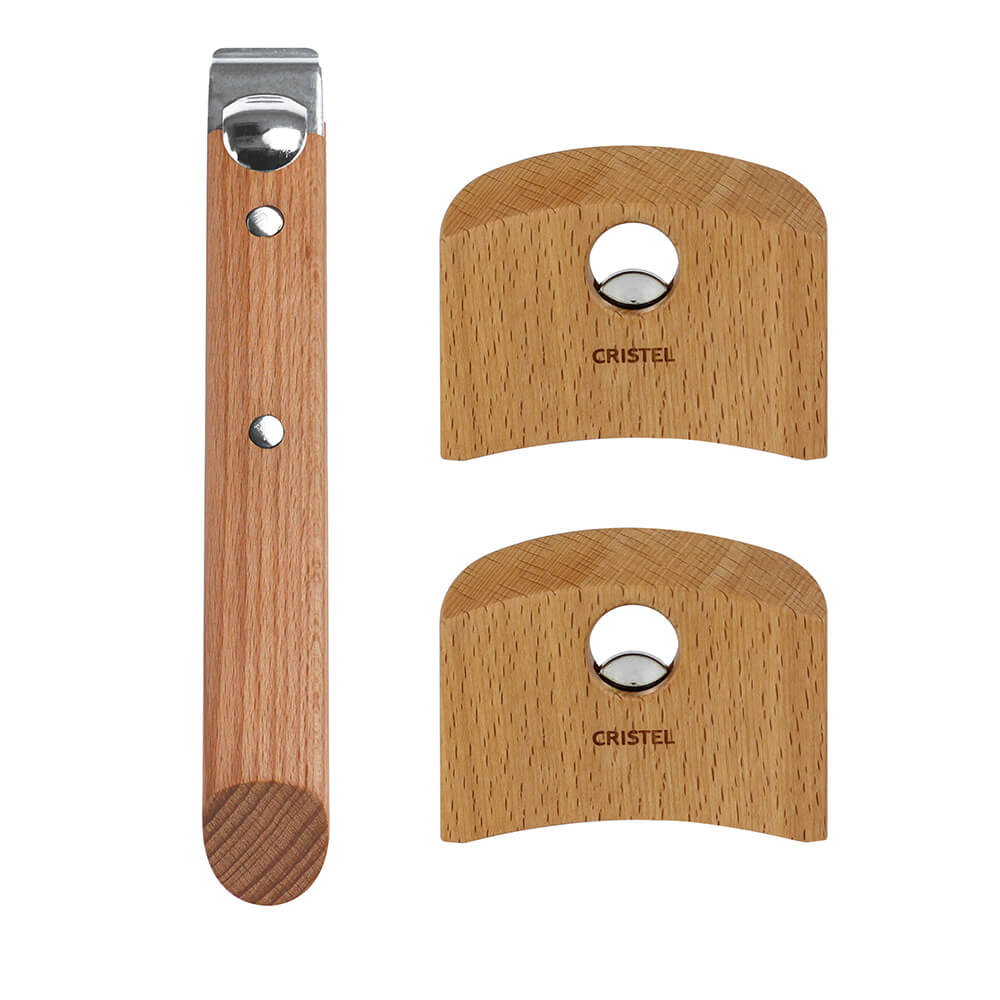 ensemble de poignees en hetre cristel