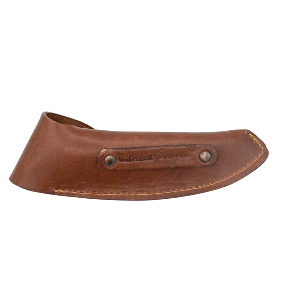 Arrière de l'étui en Cuir marron pour Couteau Pliant Le Thiers - Au Sabot