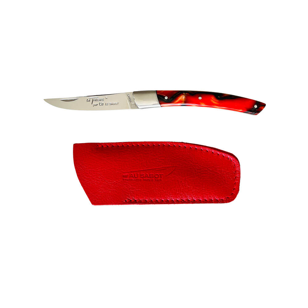 Couteau Pliant Le Thiers avec Etui Rouge OFFERT - Au Sabot