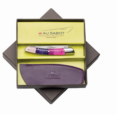 Coffret avec Couteau Pliant Le Thiers avec Etui Violet OFFERT - Au Sabot