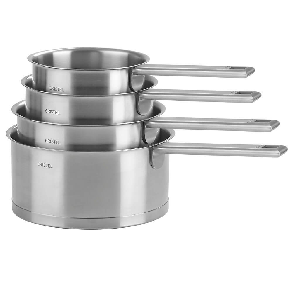 Lot de 4 Casseroles CRISTEL Strate poignée fixe