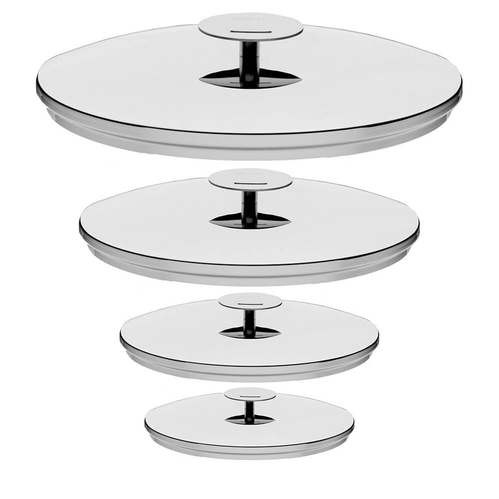 Lot de 4 Couvercles inox Graphite - Cristel
