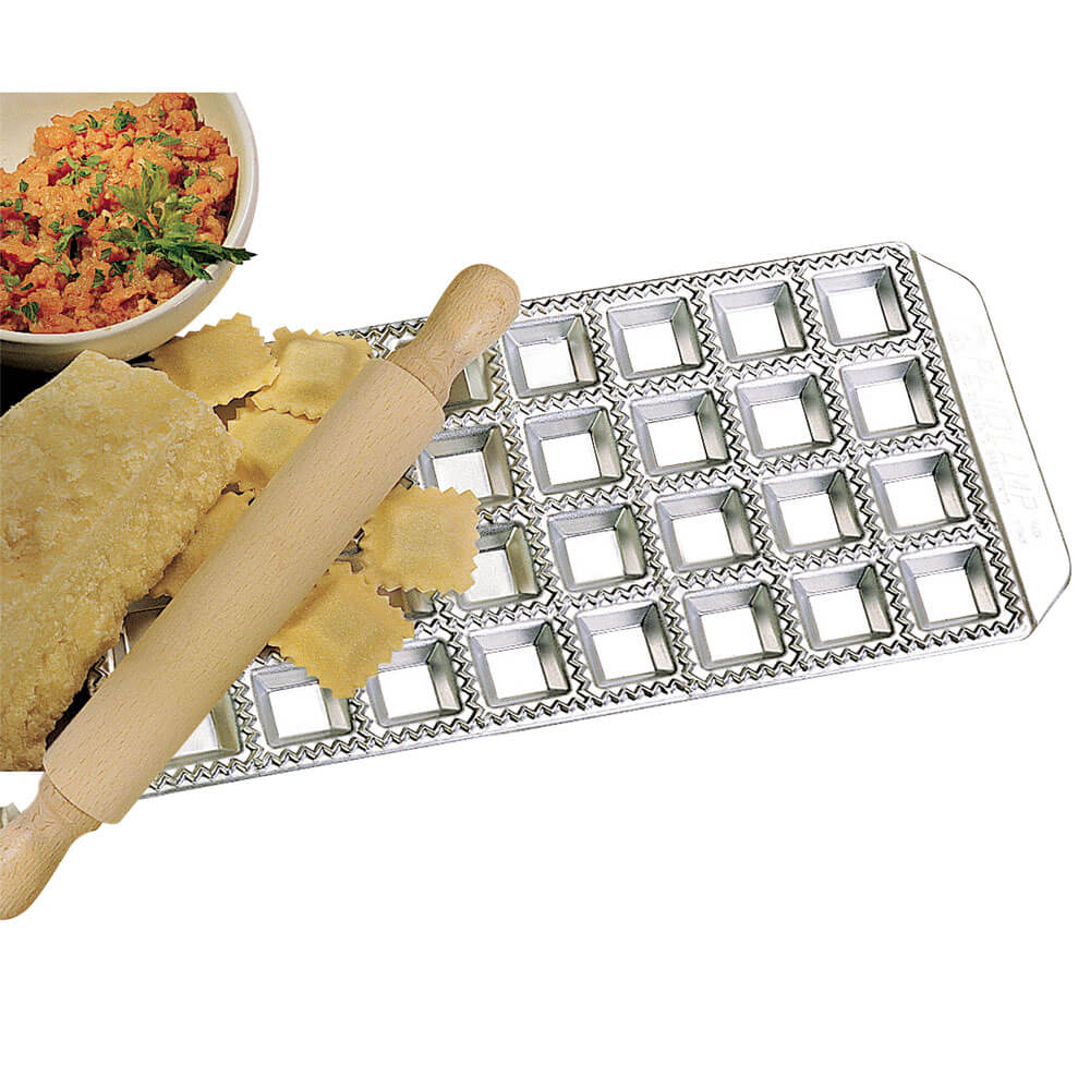 Moule 36 Raviolis avec Rouleau en bois OFFERT - CRISTEL pour IMPERIA